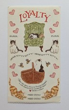 Vintage Susan Branch Stickers Kitty Cats 1 Module Sheet 4.5"x2.5"
