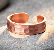 Ring aus reinem Kupfer | Stil: Gehämmert | N...