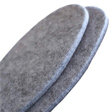 Wool felt warm shoe insoles - boot insert men free shipping
