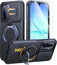 Samsung Galaxy A17/A16 5G Case, Ring Holder Stand, Slide Camera Cover, 2 Pack