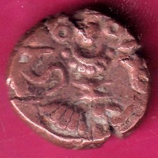 Kashmir state Harsha Deva STANDING GODDESS rare coin #YX37