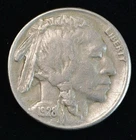 1928 S Buffalo Nickel 5c- Xtra Fine Better Date San Francisco