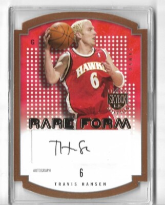 NBA 03-04 Fleer/Skybox L.E. Travis Hansen `Rare Form` `Gold` Auto Card /150