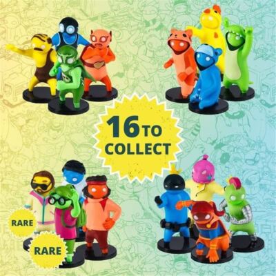 Bizak Gang Beasts de, Confezione da 5 figure in blister Costume Pollo Giallo, Figure collezionabili del Gioco multiplayer di combattimento ( 64114020), 64114020-2