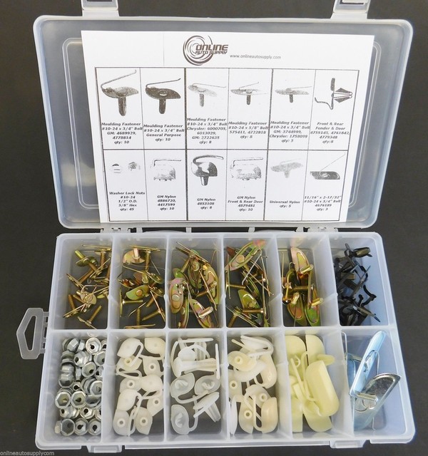 Fit Ford 130 Pcs Door Body Side Moulding Fasteners Exterior Trim Clips Kit NOS eBay