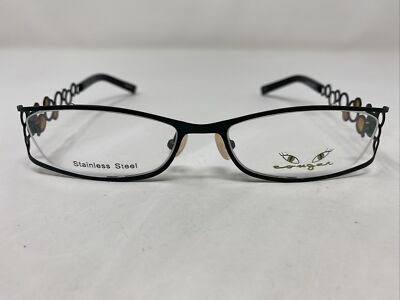 Cougar Wine & Dine Emerald 54-17-135 Black Full Rim Metal Eyeglasses Frame VH77