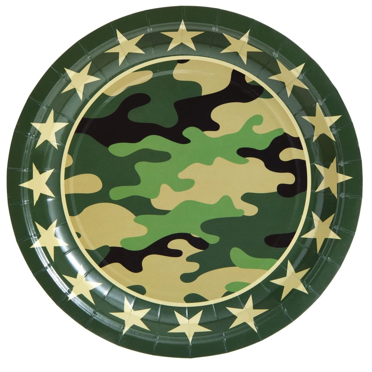 30-teilige Camo-Deko Für Militär-Party – Wirbel Und Ausschnitte In Tarnfarben Für Geburtstag