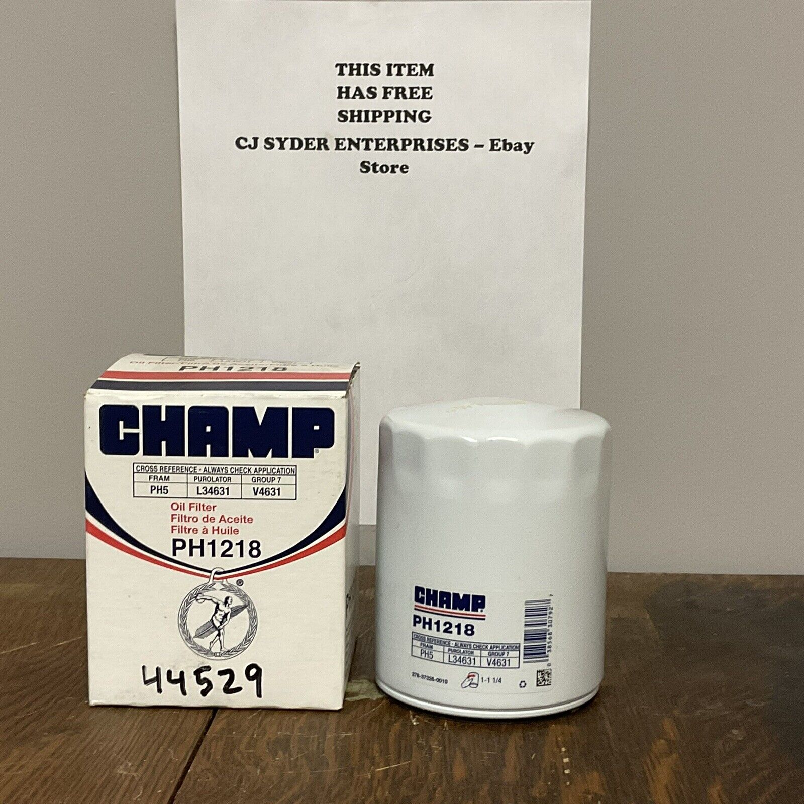 Champ Labs PH1218 Oil Filter, Pack of 1