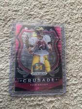 Tom Brady RARE PINK MICHIGAN CRUSADE REFRACTOR PANINI PRIZM DRAFT PICKS - Mint!