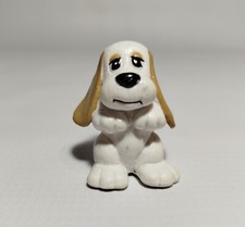 TONKA VTG 1984 POUND PUPPIES SITTING PVC WHITE PUPPY DOG FIGURINE PPI / LGT