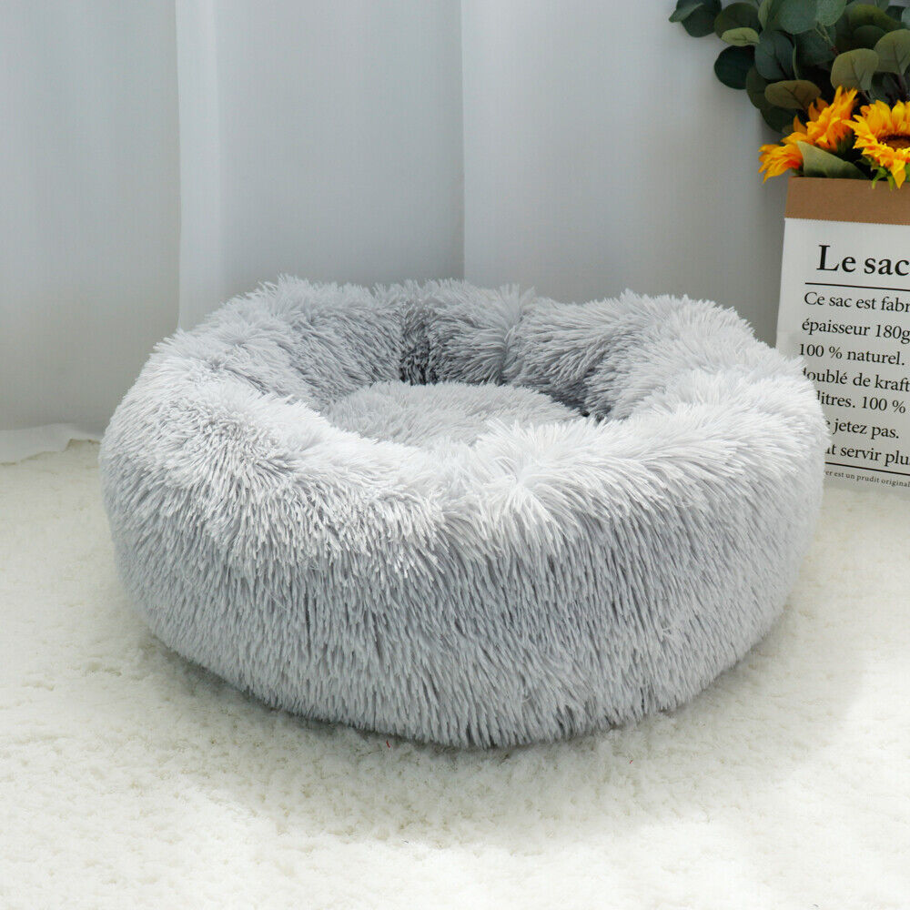 Dog Long Plush Dounts Beds Cat Calming Bed Pet Kennel Soft Fluffy Cat House Nest Goedkoop gemaakt in Japan