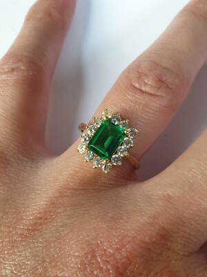 585 14ct 14k Gold Diamonique Cubic Zirconia Ring By Qvc Size P 3 2g Ebay