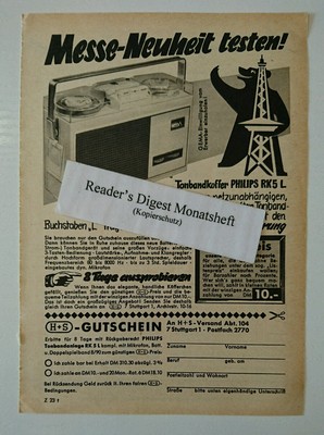 Werbeanzeige/advertisement A5: Tonbandkoffer Philips RK5 L 1963 (130716272)