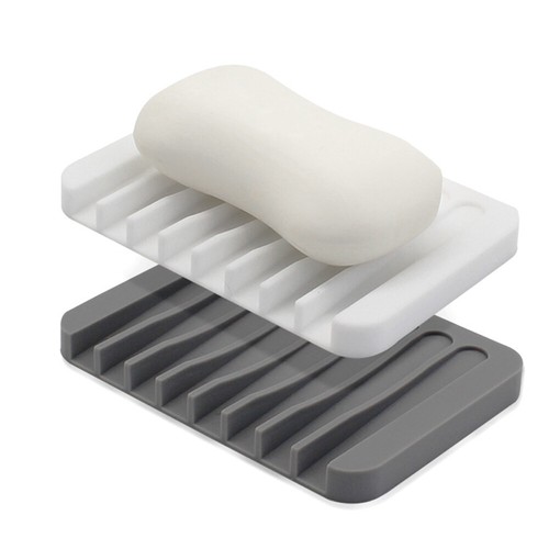 Silicone Soap Saver Dish Drain Holder Mat Tray Drainage Bathroom Kitchen ≌ - Bild 8 von 35