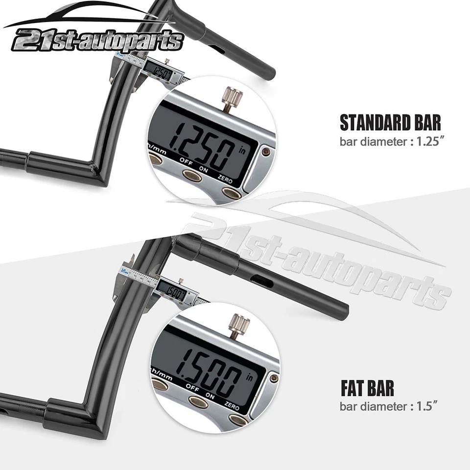 1-1/2" Fat APE Bar Rise 12" MONSTER HANGER Handlebar For Harley 15-23 Road Glide - Image 2 of 4