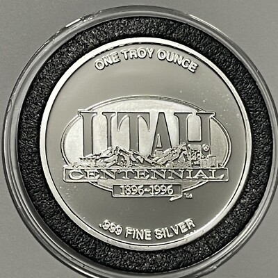 Utah Centennial Salt Lake Temple LDS Proof Coin 1 Troy Oz .999