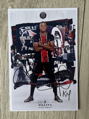 Kylian MBAPPE PSG - Repro Autograph 10.5x14.8 - No.3
