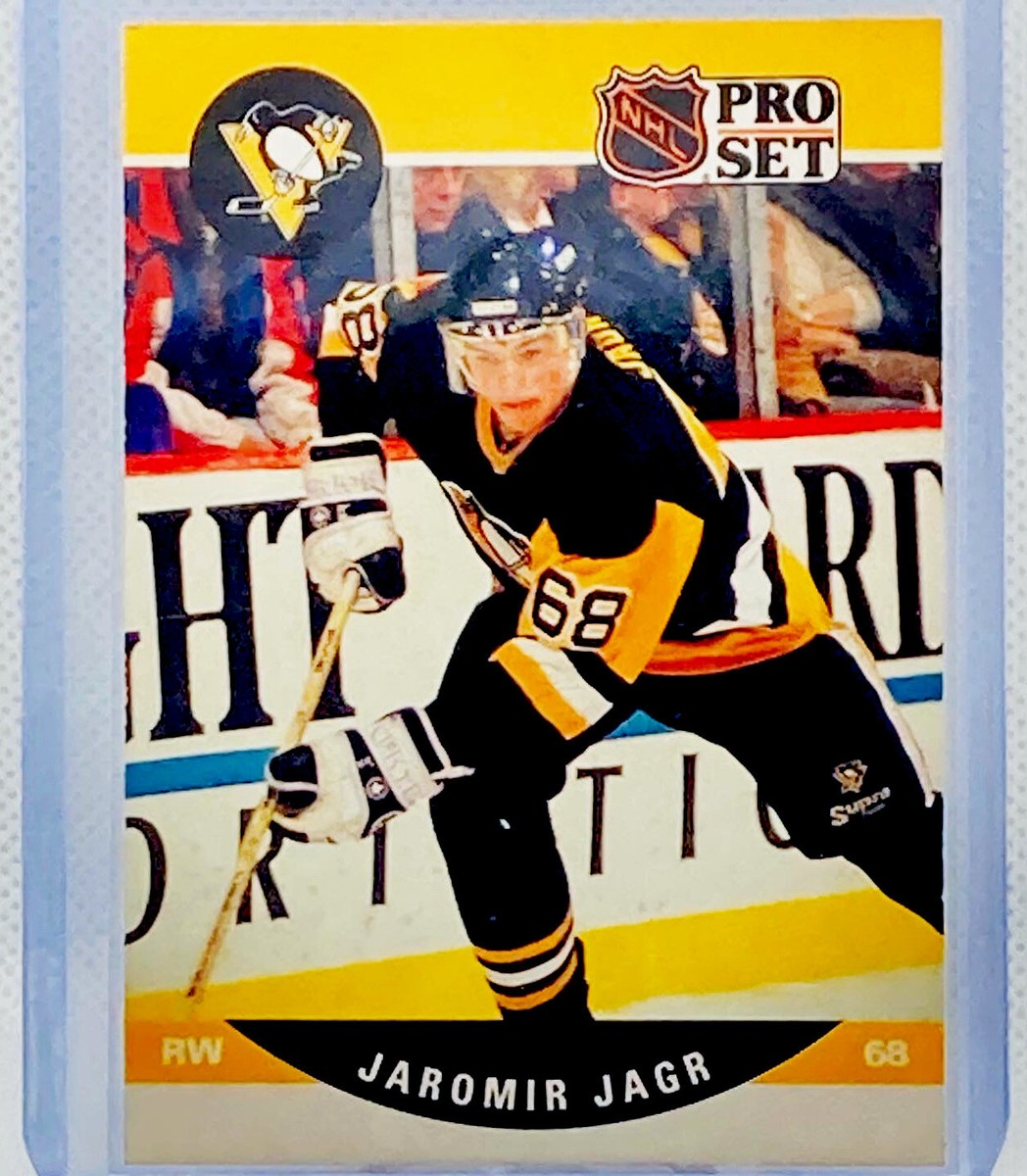 K様　理科カード2点 1990-91 Pro Set Jaromir Jagr Error Card (Stat Line Shifted) RC