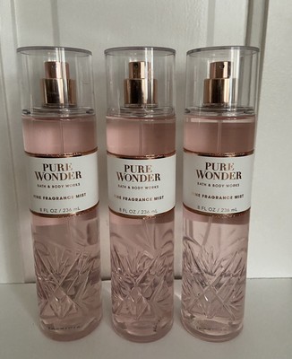 3 Bath & Body Works PURE WONDER Fine Fragrance Mist 8 Fl Oz