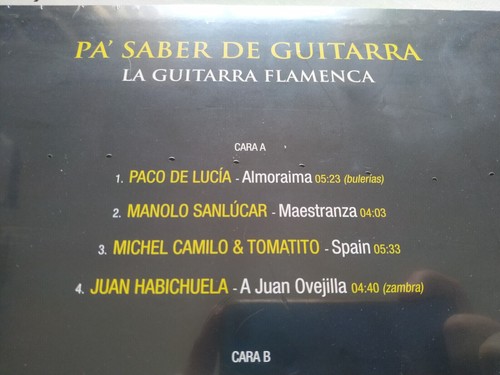 Pa Saber de Guitarra Flamenca Paco de LuciaTomatito 2021 LP Vinilo 12" Nuevo - Photo 3 sur 5