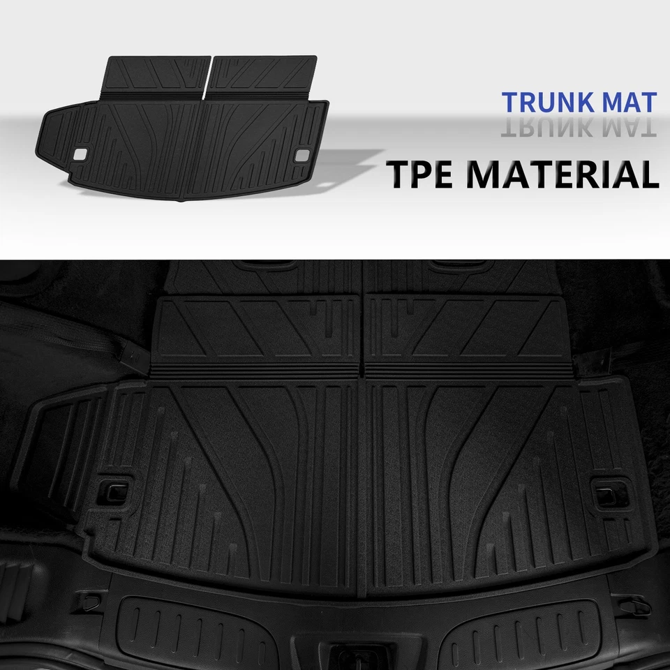 For 2016-2025 Dodge Durango Floor Mats Backrest Mat Trunk Cargo Liners TPE Foto 3 de 4