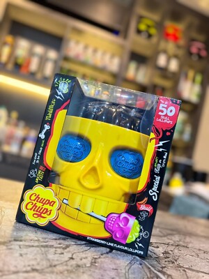 Chupa Chups 3D Skull Candy Bucket Halloween 2024 Brand New