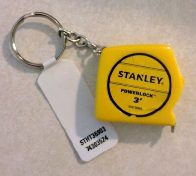 Stanley 3' Key Chain Tape Measure PowerLock Mini Compact 1/4 W x  L NEW