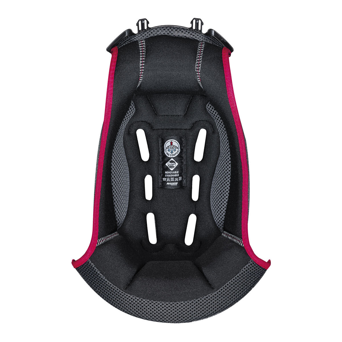 INTERNO CASCO CLIMA COMFORT TAGLIA XXL NERO ROSSO NOLAN N60-5