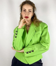 Laurel by Escada Blazer Jacket Female Green short Vintage Size S