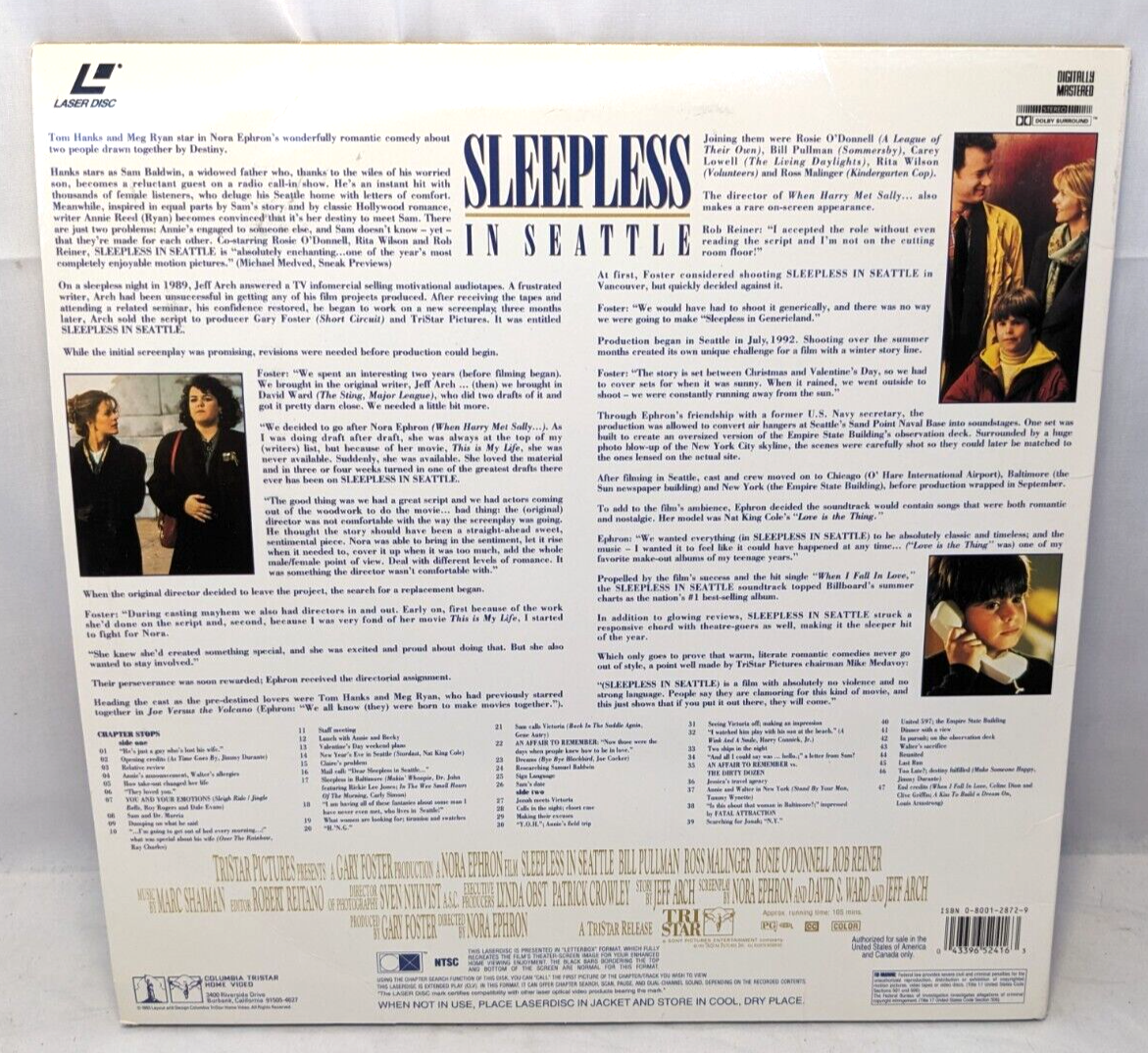 Sleepless in Seattle Widescreen (Laserdisc Laser Disc 1993