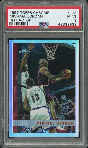 Michael Jordan 1997 Topps Chrome Refractor #123 PSA 9 Bulls