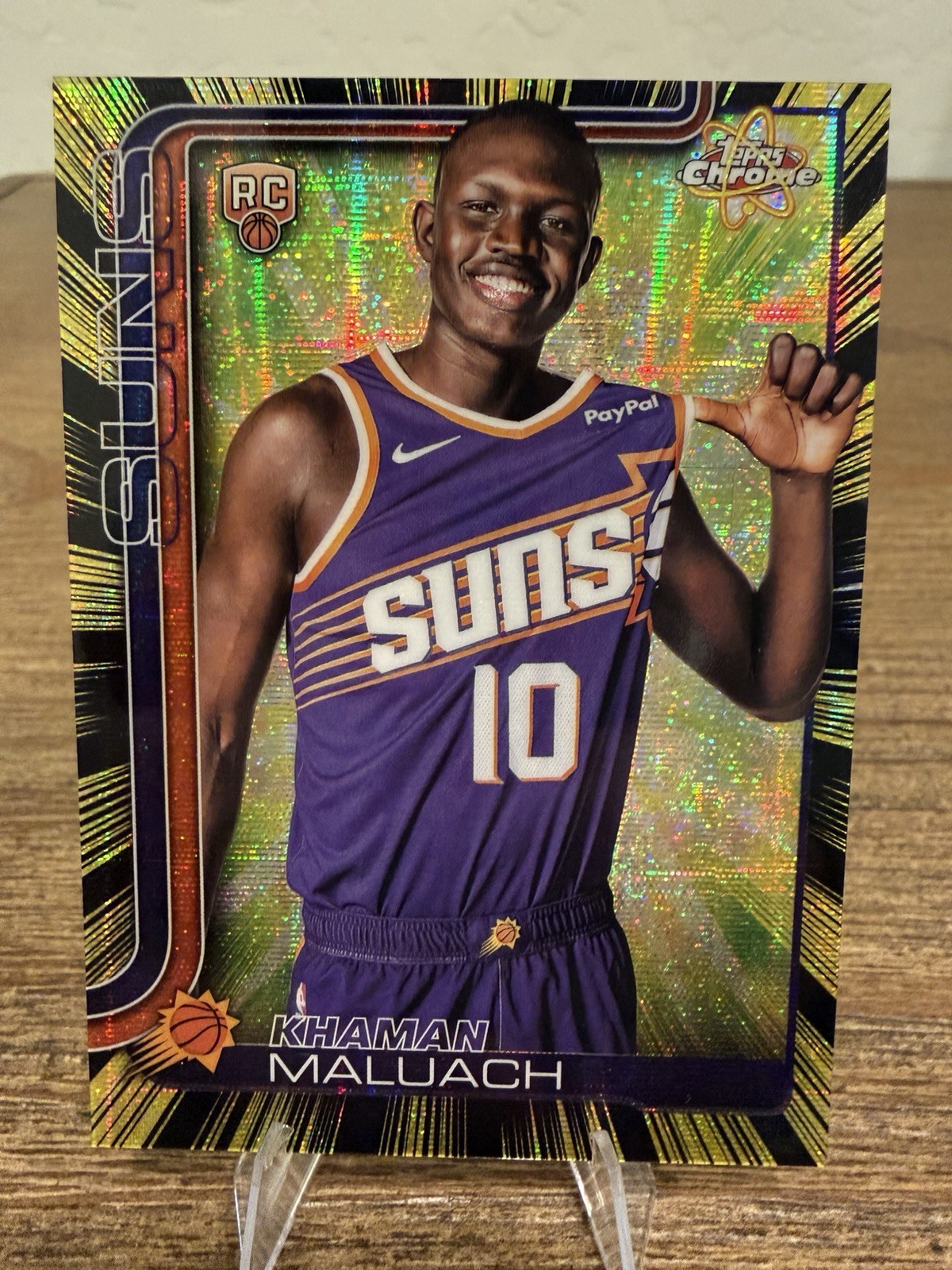 2025-26 Topps Chrome Khaman Maluach Radiating Rookie RC Rookie SSP #RR-8