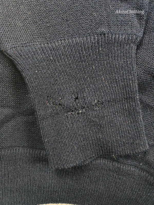 Vintage Chemise Lacoste V-Neck Jumper Navy Blue Acrylic Made in Spain XL 355 image 8