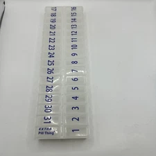 Once-a Day Monthly Pill Organizer Removable Lid Easy Loading Plus 4 PACK