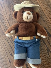 Smokey The Bear Plush Stuffed Animal Jeans, Belt  Hat 16  