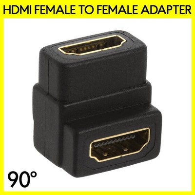 HDMI Female to Female Adapter Coupler Cable Extender 90 Degree Connector