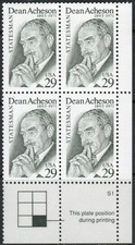 US Scott #2755 Plate block of 4, MNH "Dean Acheson"