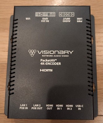 Visionary Solutions Network Audio Video PacketAV 4K-Encoder (DuetE-2)