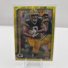 2025 Topps Chrome Football Josh Jacobs Yellow /275 Color Match Pre Release