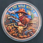 5 oz Copper The Wild West Colorized Copper Round in Capsule Mintage 1000