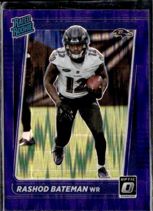 2021 Donruss Optic #210 Rashod Bateman Purple Shock