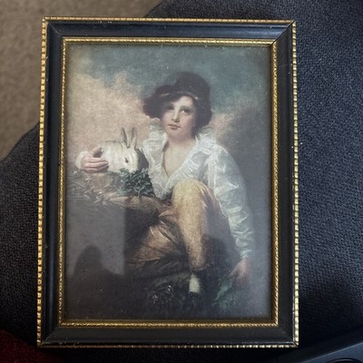 Junge und Kaninchen Druck Meister Sir Henry Raeburn schottisches Porträt gerahmt