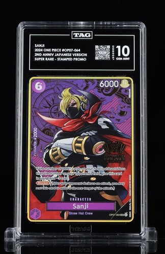 Sanji (One Piece Japanese Version 2nd Anniversary Set) graded TAG 10 for sale on eBay