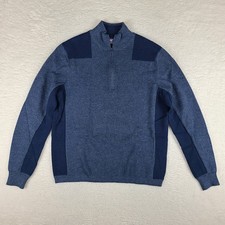 Vineyard Vines Sweater Mens Small Navy Blue Sweatshirt Merino Wool Polyester