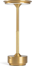 Gold Brushed LED Desk Lamp with Touch Control, 3 Color Modes, Dimmable, Built-In