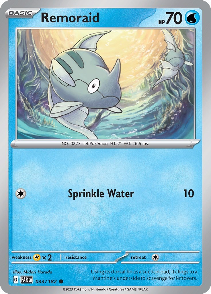 Remoraid 033/182 Paradox Rift Near Mint EN Pokemon
