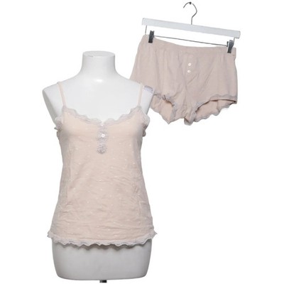 Primark, Pyjama, Größe: M, Baumwolle/Elasthan, Beige, Einfarbig #pRt