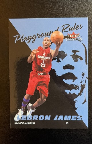 LeBron James #1 2003 Fleer Tradition Playground Rules card