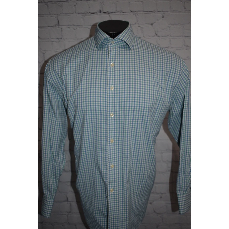 Peter Millar Mens Size Medium Performance Summer Dress Shirt Crown Sport Stretch - Image 2 of 4