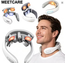 Electric Neck Massager TENS Pulse Heated Cervical Shoulder Massage Relax Tool
